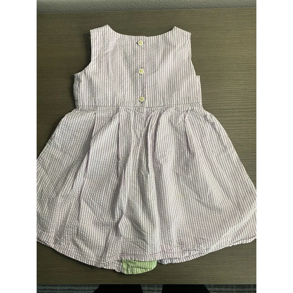 Gymboree Lilac White Seersucker Daisy‎ Sun Dress 18-24 Months